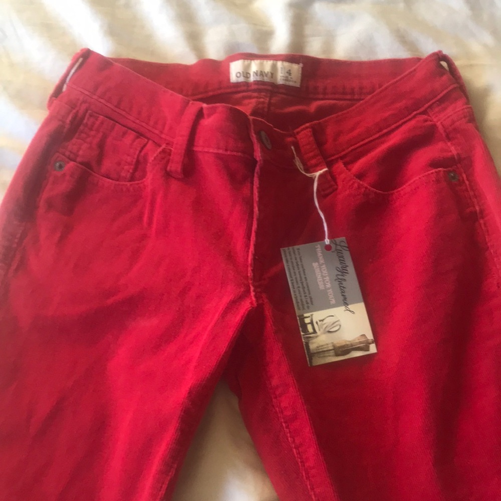 Old navy size 4 corduroy red skinny pants